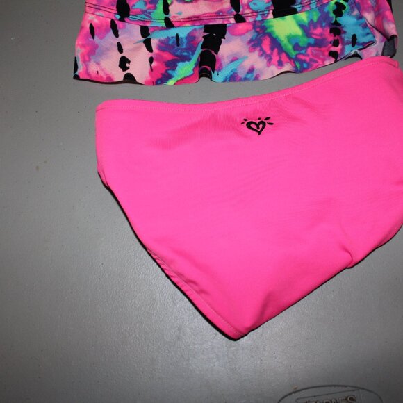 Multi Color 2 Pcs Justice Bikini Swimsuit Size 10 - Picture 12 of 15